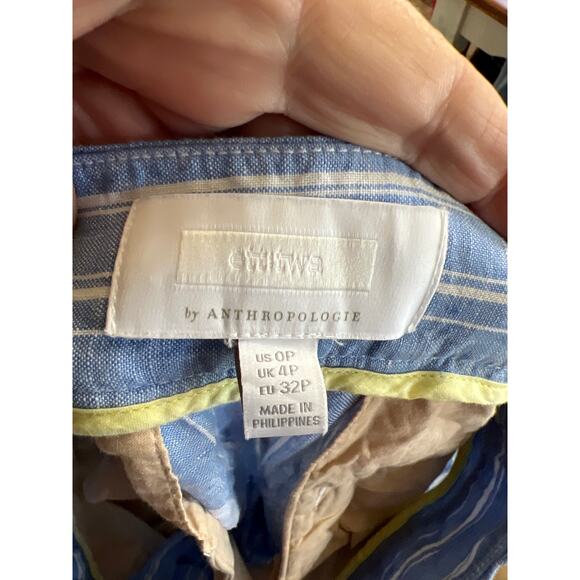 ett:twa by Anthropologie size 0P 0 petite striped linen pants - Picture 4 of 5